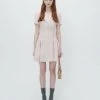 [MAUSOLEUM] SS 22 Drop Waist Pleated Jacket Dress - Pink
