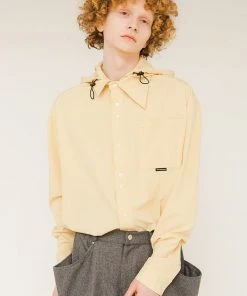 Best Sellers [ANOTHER YOUTH] SS 22 Logo Hood Shirts - Light Yellow