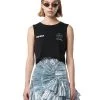 [INPREP] SS 22 GLOBE LOGO CROP SLEEVELESS (BLACK)