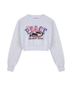 Best Sellers [HIGH SCHOOL DISCO] SS 22 Rock Crop Sweatshirt_Melange Grey