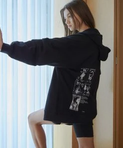 [LO AXUAL] SS 22 OVERFITTED POSTSTAMP HOOD ZIP UP