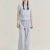 Best Sellers [BENSIMON] Summer 22 GINGHAM BANDING PANTS - SKY BLUE