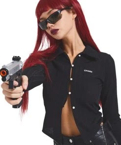 [CRANK] SS 22 PEARL BUTTON CARDIGAN_BK