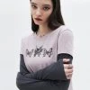 Best Sellers [LUV IS TRUE] SS 22 LAYERED TEE(PURPLE)