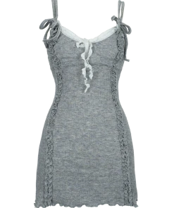 [GANGYOUNG] SS 22 RUFFLES KNITTED DRESS Best Sellers