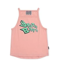 Best Sellers [YOUTHBATH] Summer 22 Ruff Logo Crop Top_PEACH