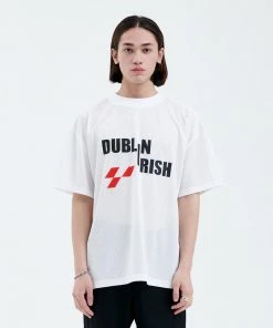 [LA MER MA MAISON] Summer 22 G.PRINT MESH HALF-T WHITE Best Sellers