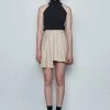 Best Sellers [MAKEATOAST] SS 22 UNBALANCED PLEATS SKIRT BEIGE
