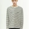 [KEYPU] SS 22 FORK STRIPE T-SHIRT IVORY Best Sellers