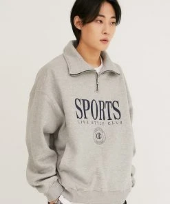[CRUMP] SS 22 [Napping] Sports Emblem Zip-up Collar Sweatshirt (CT0346-2)