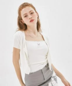 [NASTY FANCY CLUB] SS 22 CUTIE-PIE CROP CARDIGAN (WHITE)_F22QB425