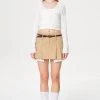 [OUTXO] Summer 22 IVY STICH SKIRT BEIGE