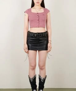 [OUTXO] Summer 22 May Buttonup Top Red Best Sellers