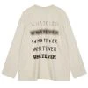 Best Sellers [MADMARS] SS 22 Back Lettering Long Sleeve T-shirt Ivory