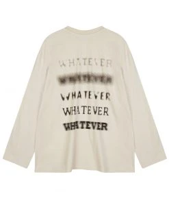 Best Sellers [MADMARS] SS 22 Back Lettering Long Sleeve T-shirt Ivory