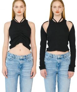 [LECYTO] Summer 22 BOLERO SLEEVELESS 2PCS SET_(BLACK) Best Sellers