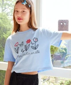 [ANEDIT] Summer 22 Semi Crop Flower Tshirt_SB Best Sellers