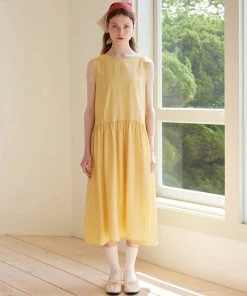 [ANEDIT] Summer 22 Sleeveless Shirring Dress_YL