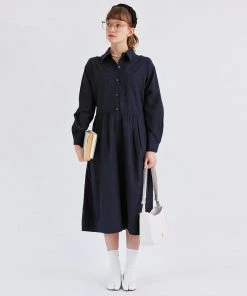 Best Sellers [ANEDIT] Summer 22 Shirring Pocket Shirt Dress_NV