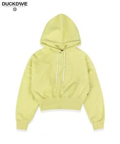 Best Sellers [DUCKDIVE] Summer 22 Inside Out Wave Crop Hoodie Lime