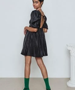 [MAKEATOAST] SS 22 PUFF PEAL MINI DRESS BLACK