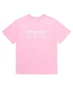 [ALMOSTBLUE] Summer 22 ALMOSTBLUE SOUND LOGO T-SHIRT - LIGHT PINK