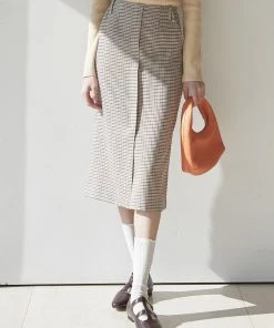 [JOORTI] SS 22 J923 Hound-check Skirt (brown) Best Sellers