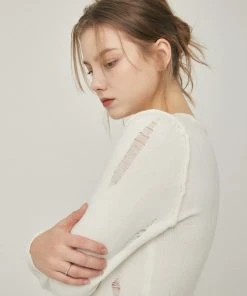 Best Sellers [LARTIGENT] Winter 21 DAMAGE KNIT(IVORY)