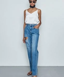 [MAKEATOAST] SS 22 RIPPED DENIM PANTS BLUE Best Sellers