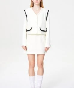 [OUTXO] SS 22 JADE-TWEED-JACKET Best Sellers