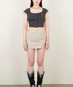 [OUTXO] Summer 22 May Buttonup Top Black Best Sellers