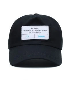 Best Sellers [MADMARS] Seasonless Notice Patch Cap Black