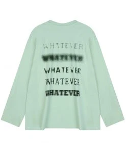 [MADMARS] SS 22 Back Lettering Long Sleeve T-shirt Mint Best Sellers