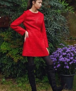 [SORRY TOO MUCH LOVE] FW 21 Hepburn Tweed Set_Red Best Sellers