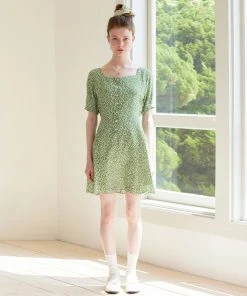 [ANEDIT] Summer 22 Square Neck Mini Dress_GR