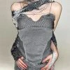 [MEZZOKUNST] Summer 22 Crystal Layer Bustier - Metal Gray