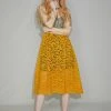 Best Sellers [SORRY TOO MUCH LOVE] Summer 22 Pintuck Lace Oganza Dress_Yellow