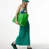 [LO AXUAL] Summer 22 HALTER NECK SHIRRING DRESS_GREEN