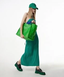 [LO AXUAL] Summer 22 HALTER NECK SHIRRING DRESS_GREEN