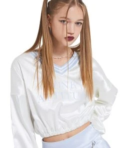 Best Sellers [CRANK] SS 22 SATIN V NECK MTM_WT