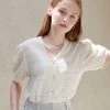 [JOORTI] Summer 22 J1010 Punching Lace Blouse (ivory) Best Sellers