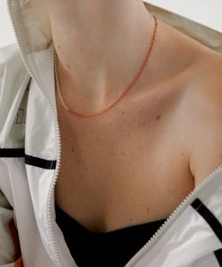 [MIDNIGHT MOMENT] Seasonless Thin Necklace - Orange