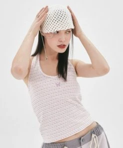 Best Sellers [NASTY FANCY CLUB] Seasonless WAFFLE CROP HALTER NECK (LILAC)_F22QB421