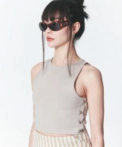 Best Sellers [INPREP] SS 22 Hook N Eye Tank Top Beige
