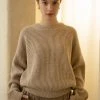 [STEP AROUND] SS 22 CASHMERE OVERFIT DROP KNIT_BEIGE Best Sellers
