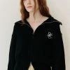 Best Sellers [ROCCI ROCCI] SS 22 RCC Knit Zipup Cardigan [BLACK]