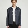 [DWSCOMPANY] SS 22 Oblique Pocket Denim Jacket(Indigo Blue)