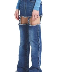 Best Sellers [CRANK] SS 22 LAYERED DENIM SKIRT_BL