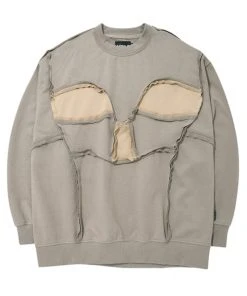 [AJO BY AJO] SS 22 Skull Oversized Sweatshirt [Beige] Best Sellers