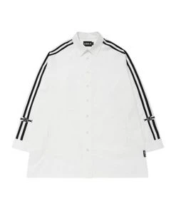 [AJO BY AJO] SS 22 2-Stripes Oversized Reglan Shirt [White]